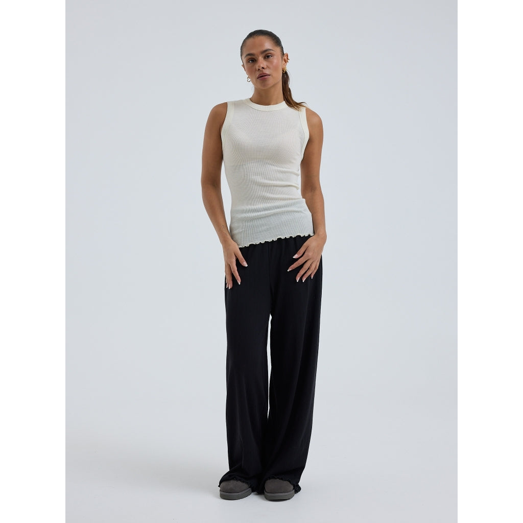 Seamless Basic tanktop ull og silke hvit