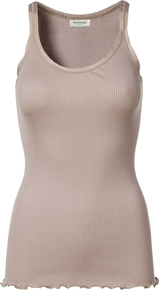 Rosemunde Belle silke og bomull singlet vintage powder