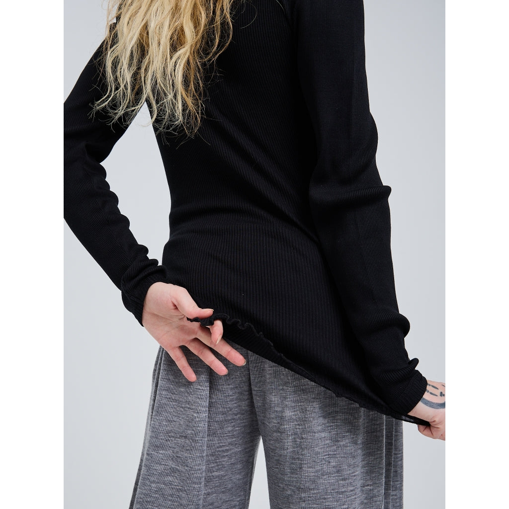 Seamless Basic genser 100% silke lang erm sort