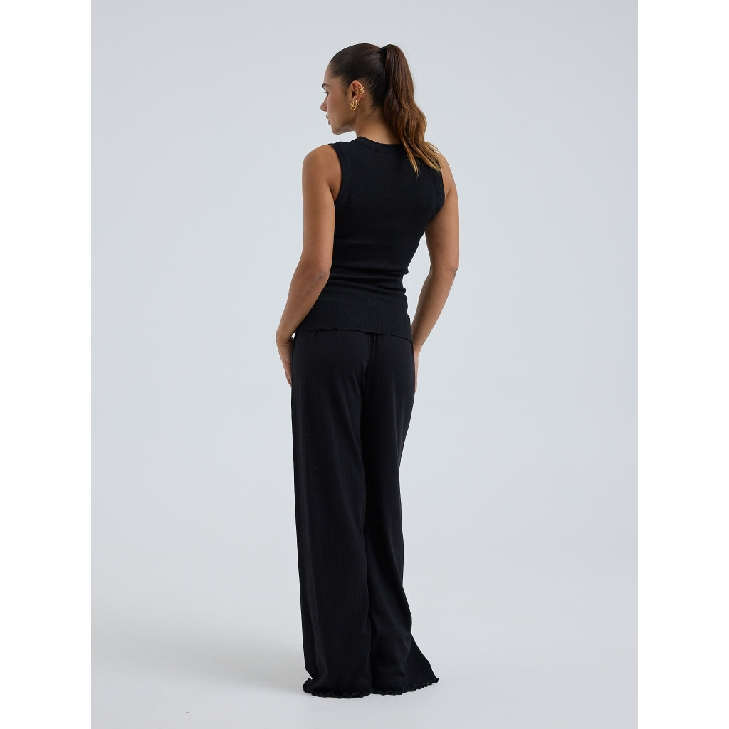 Seamless Basic tanktop ull og silke sort