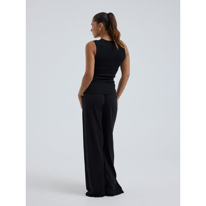 Seamless Basic tanktop ull og silke sort