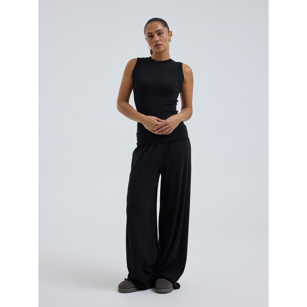 Seamless Basic tanktop ull og silke sort