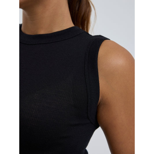 Seamless Basic tanktop ull og silke sort